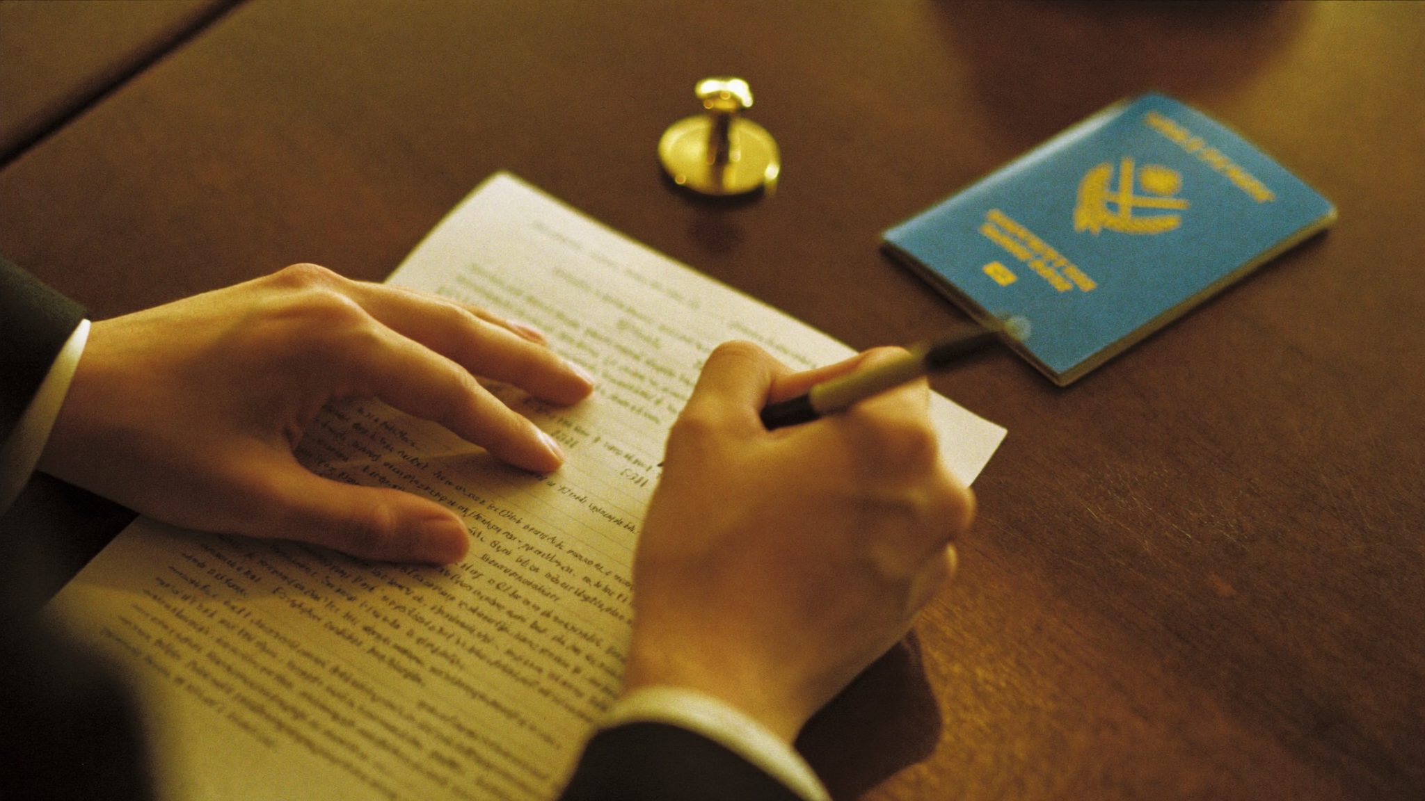 Signature de documents d'assurance encadrant un voyage
